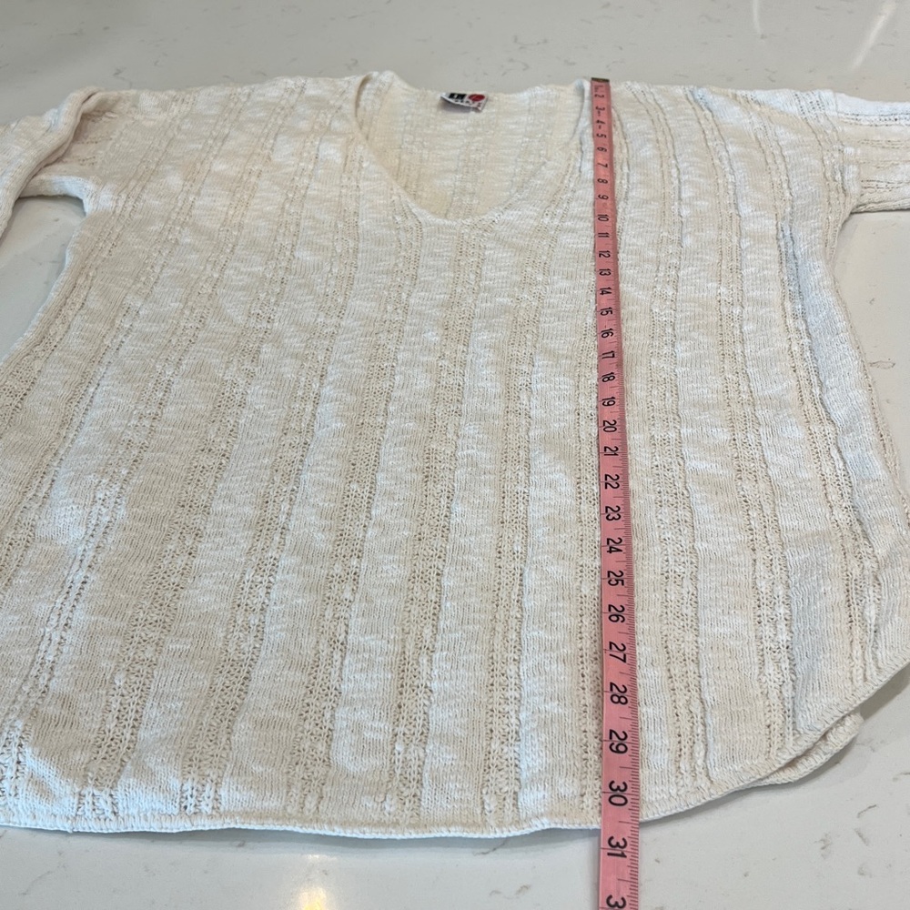 Vintage Liberty Knits Made in USA Open Knit V-Neck Sweater - Picture 7 of 9